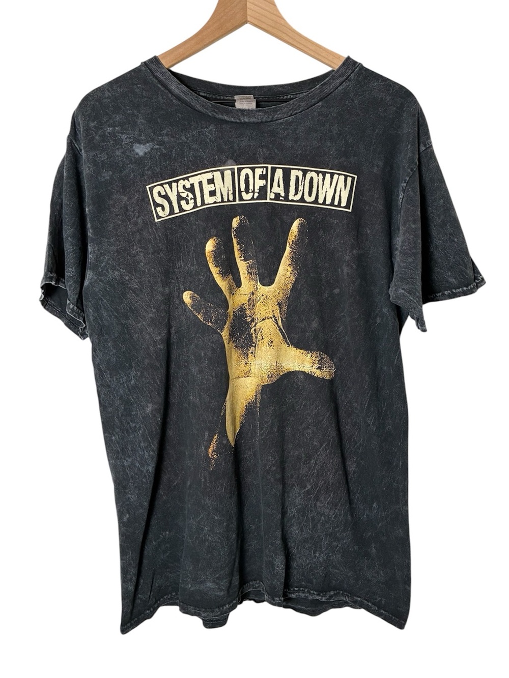 Gildan System of a Down Self Titled Album Custom Shirt Bleached Acid Wash Y2K